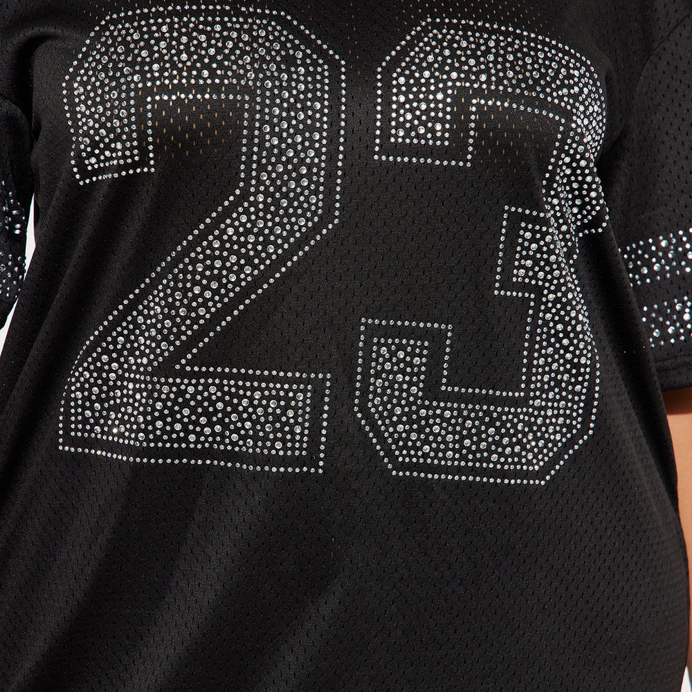 23 Rhinestone Jersey Tee