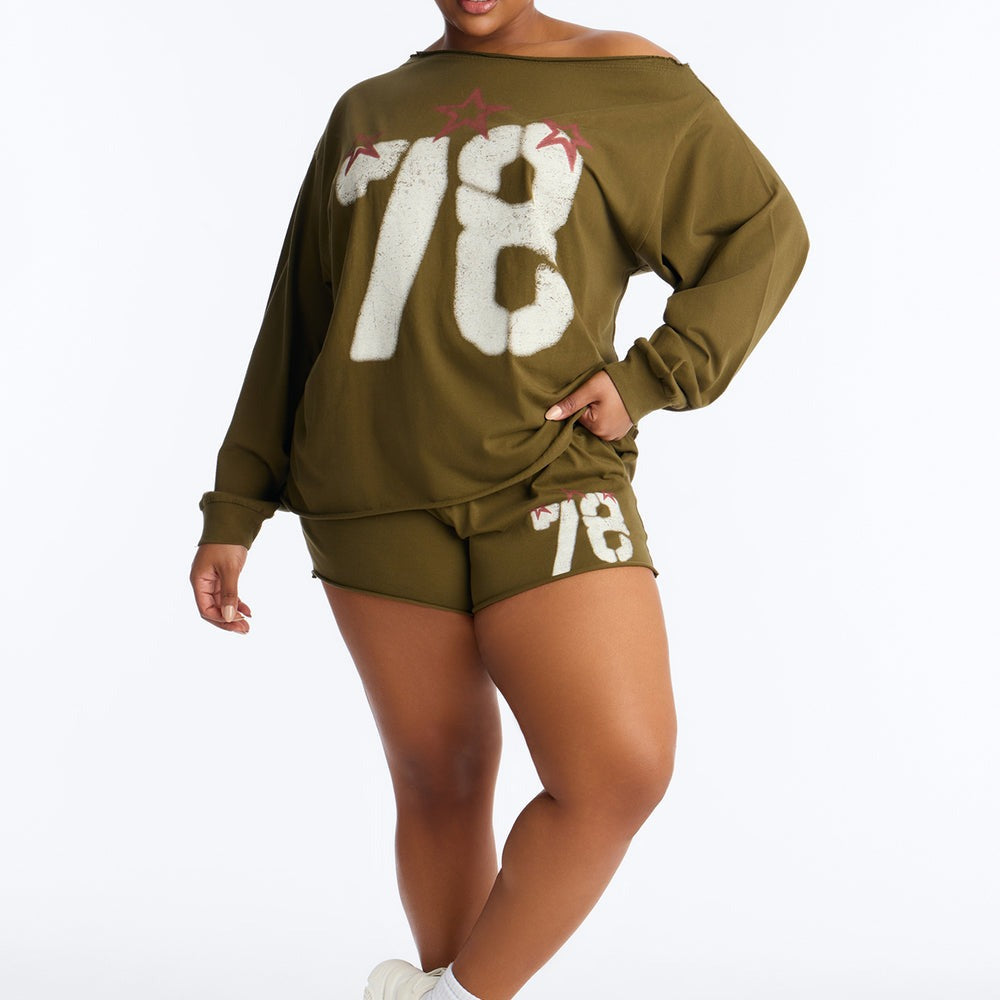 78 Stars Off Shoulder Short Set