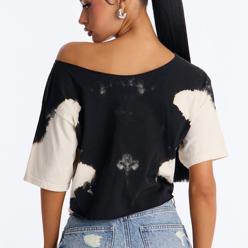 ACDC Bleached Off Shoulder Top