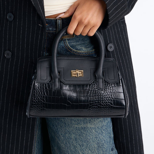 A Thing Of Beauty Faux Leather Satchel Handbag