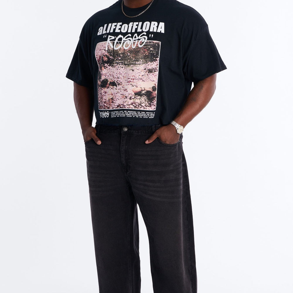 A Life Of Flora Oversized Short Sleeve Tee