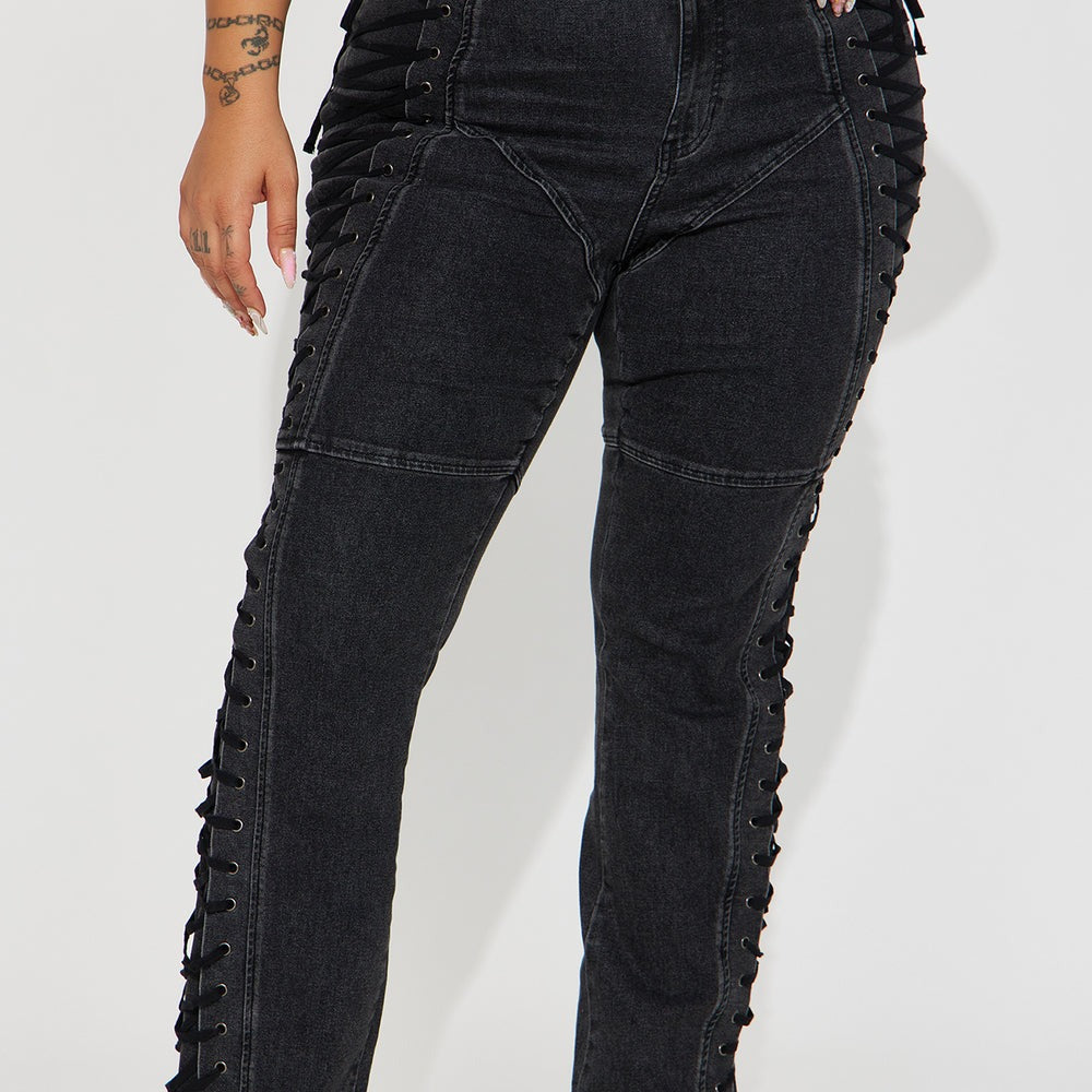 After Hours Lace Up Flare Pant