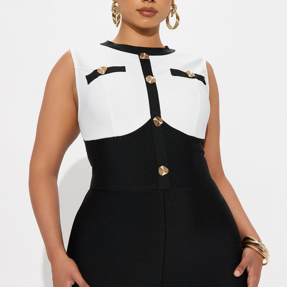 Ahead Of Schedule Bandage Jumpsuit