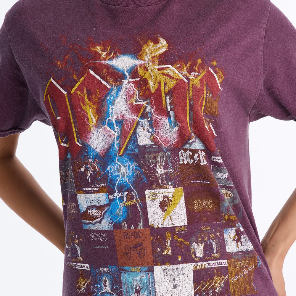 ACDC In Rock We Trust Oversized Tee