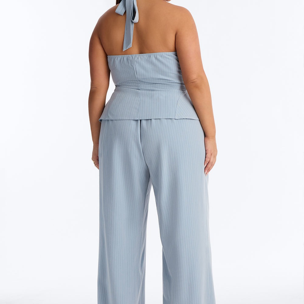 Alice Halter Pinstripe Pant Set