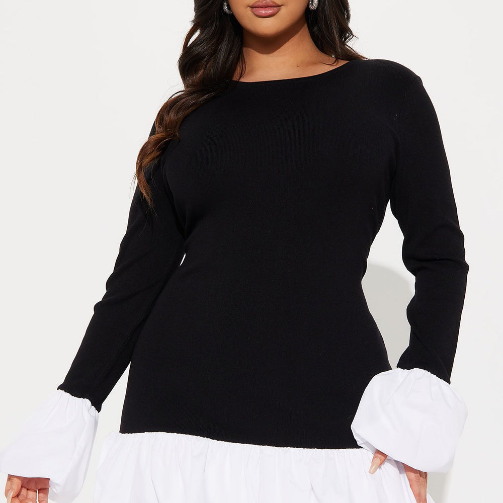 Adore Me Mini Sweater Bubble Dress