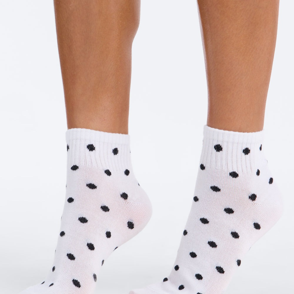 10 Pack Dots And Stripes Quarter Length Socks