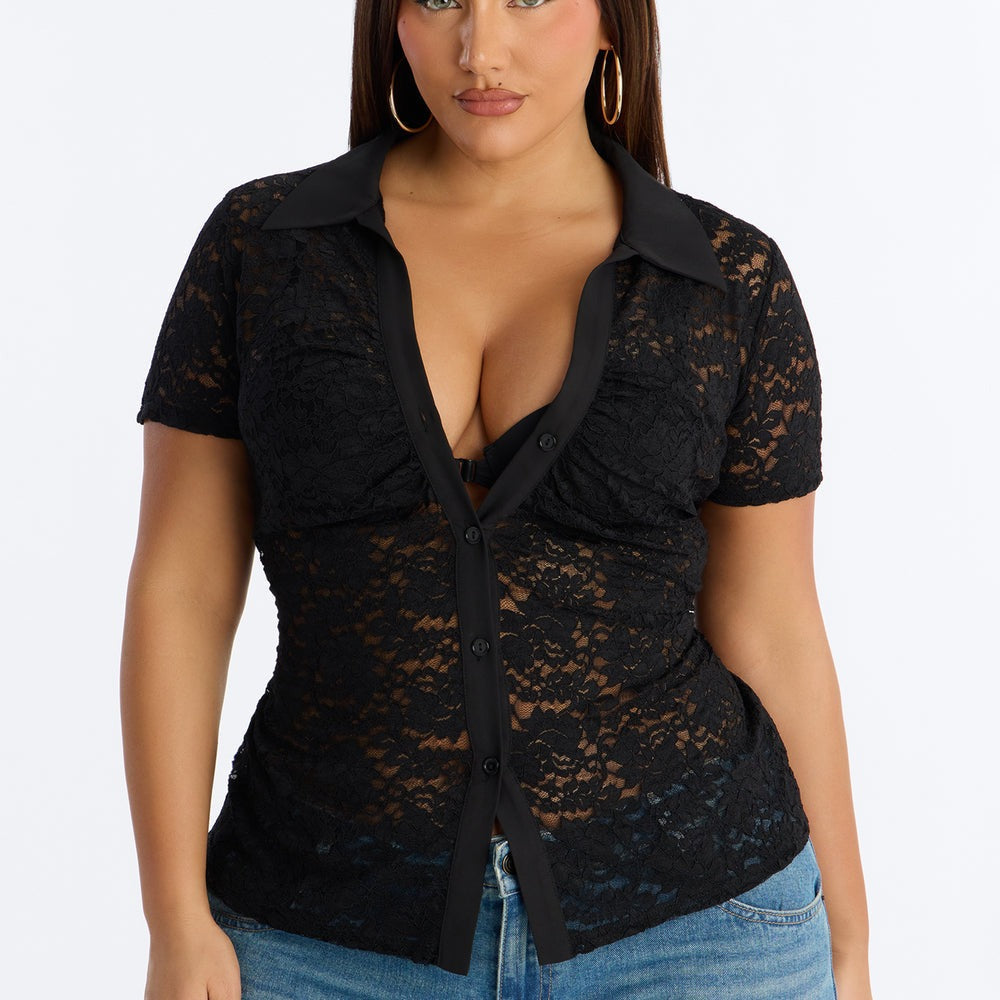 Adelina Short Sleeve Lace Top