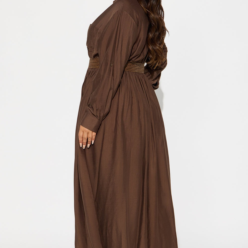 Alaya Linen Maxi Shirt Dress