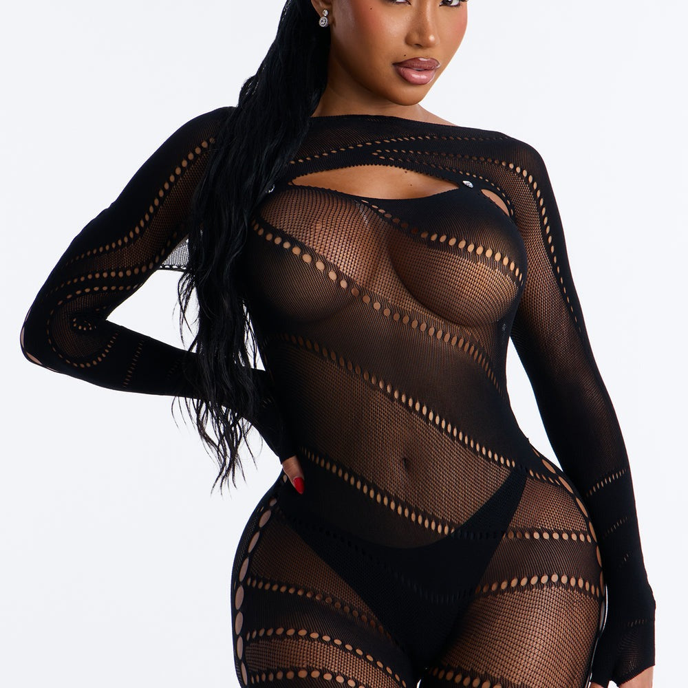 Alexis Rhinestone Jumpsuit Bodystocking