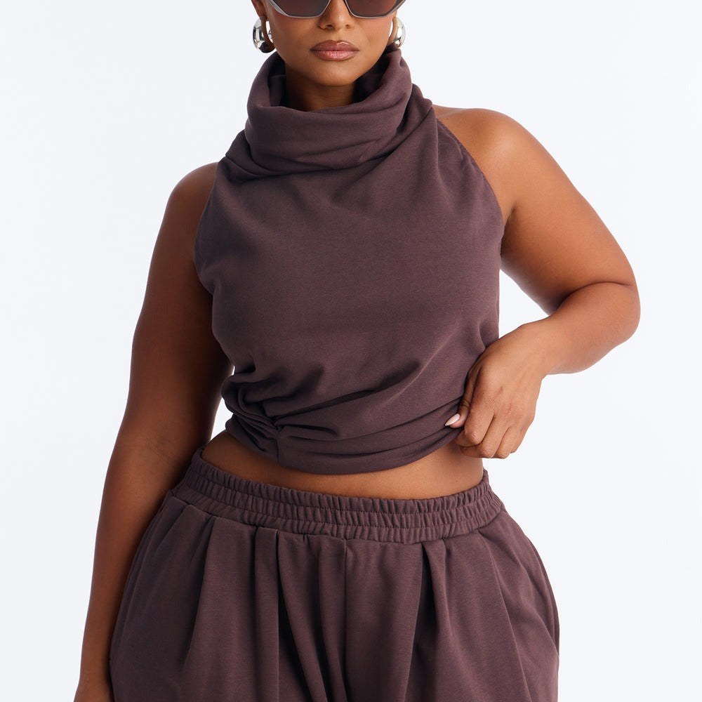 Alexia Backless Halter Jogger Set