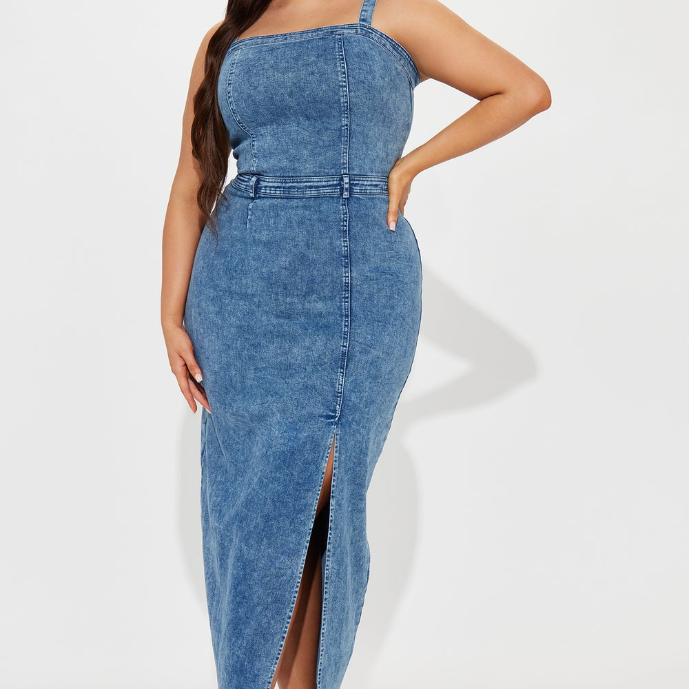 Addison Denim Maxi Dress