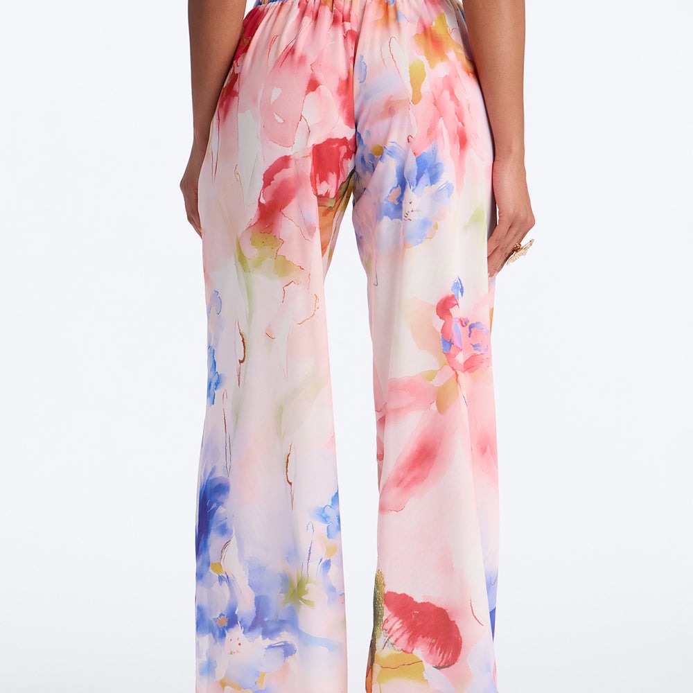 Alexandria High Rise Chiffon Wide Leg Pant