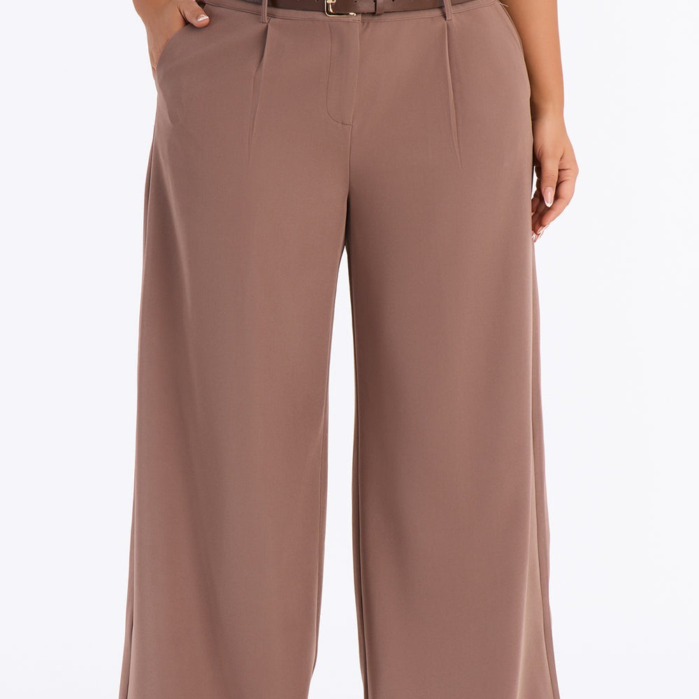 Adelaide Belted Wide Leg Pleated Trouser