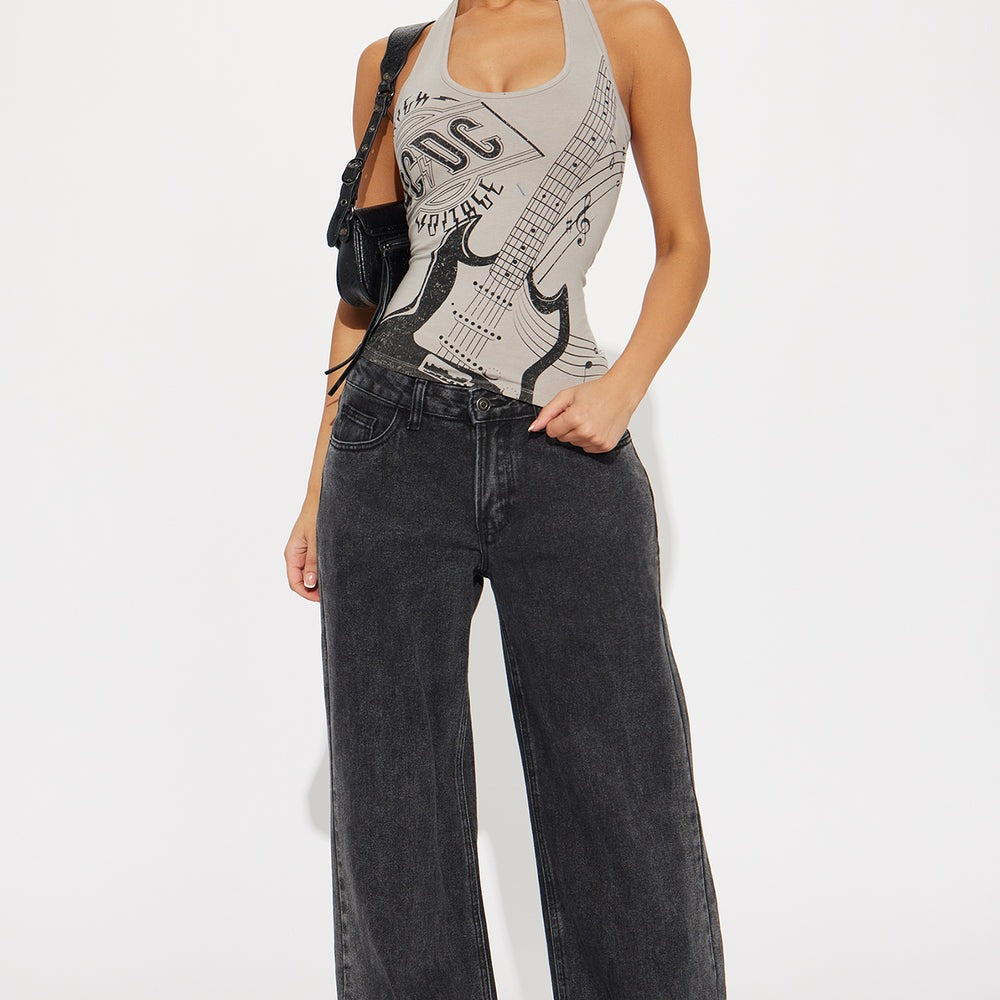 ACDC Back In Black Halter Top