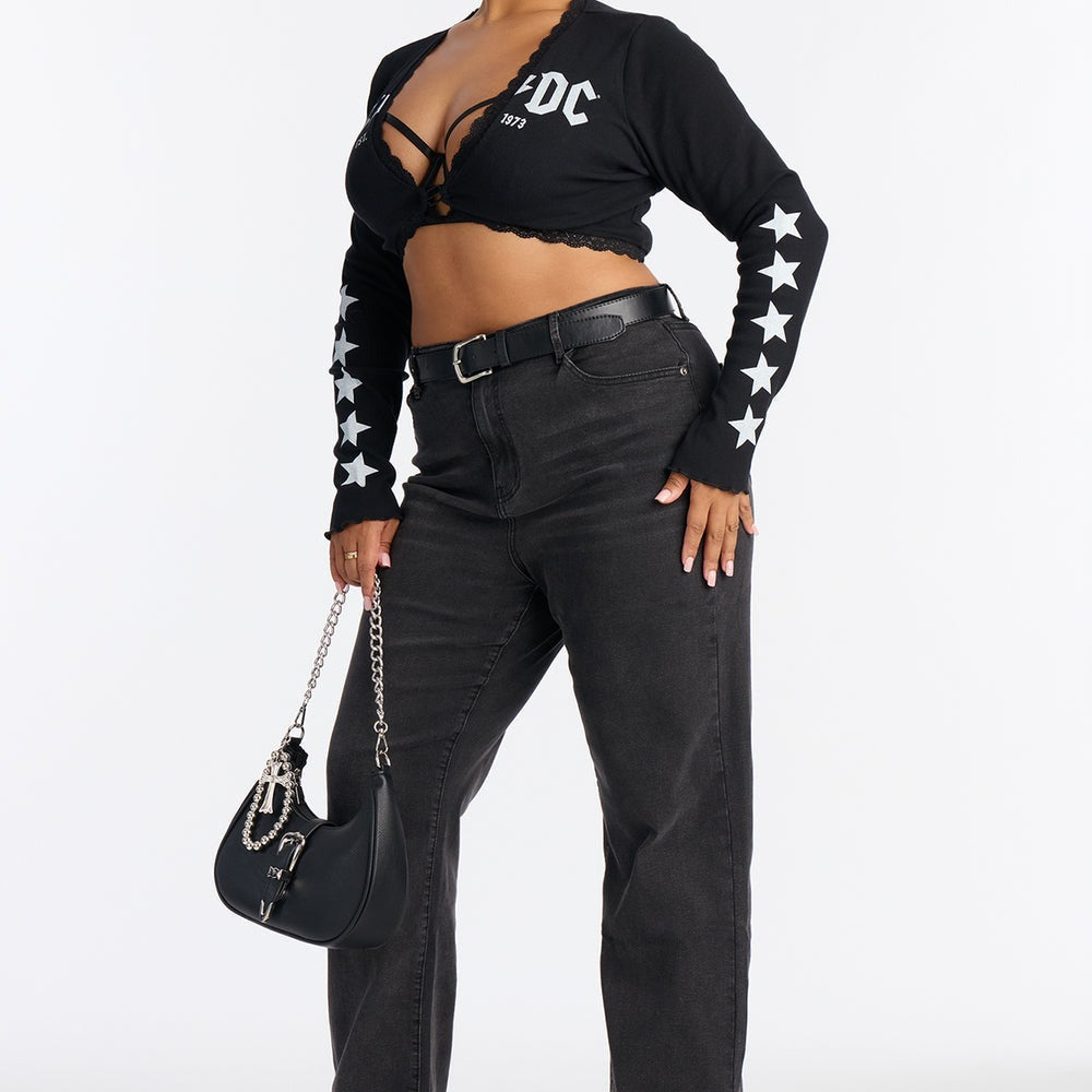 ACDC Rock On Ribbed Top