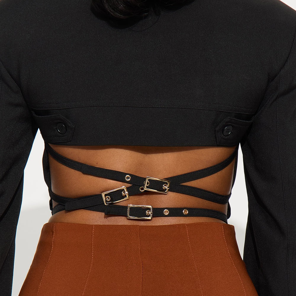 After Hours Shoulder Pads Corset Top