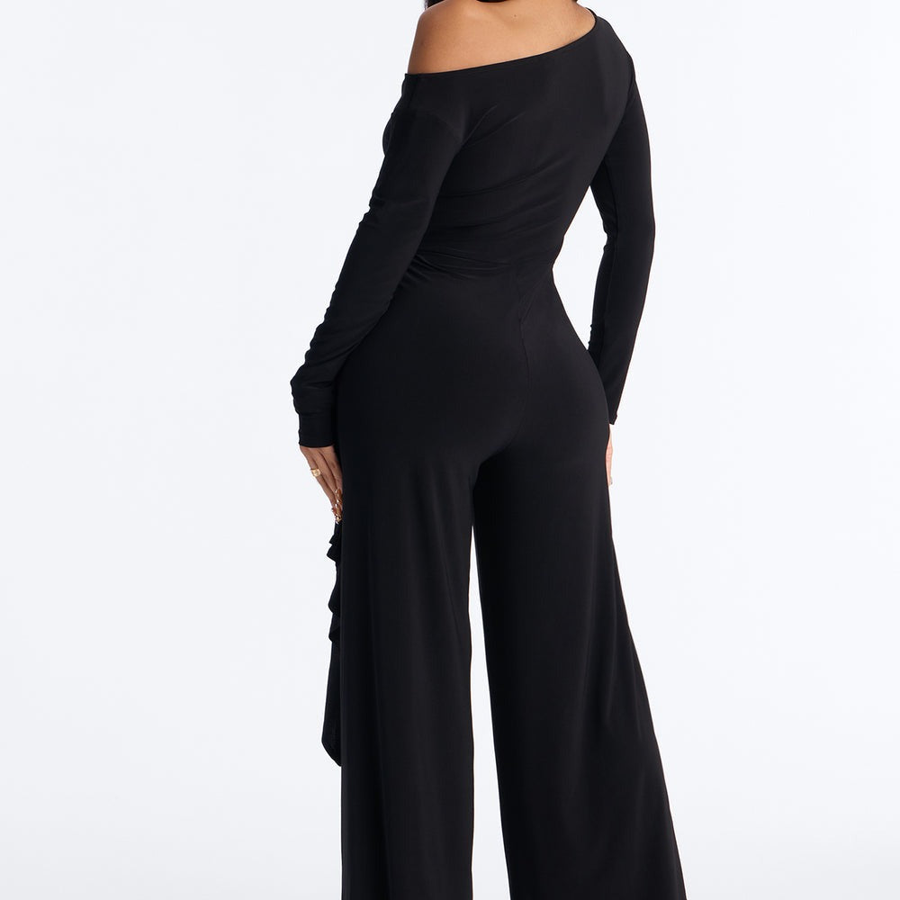 Adri Draped Wide Leg Jumpsuit