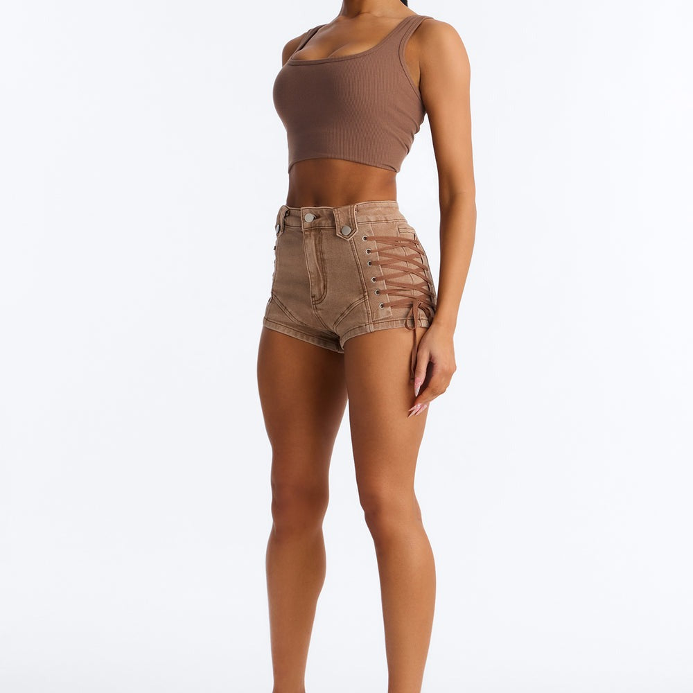 After Hours Lace Up Hot Short