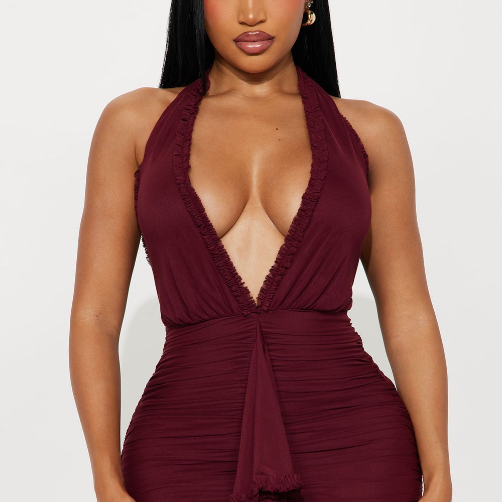 Alessandra Ruched Ruffle Gown