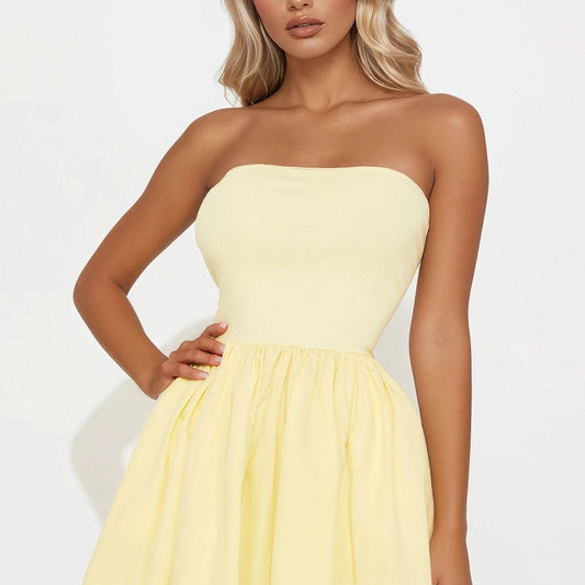Adele Strapless Poplin Mini Dress