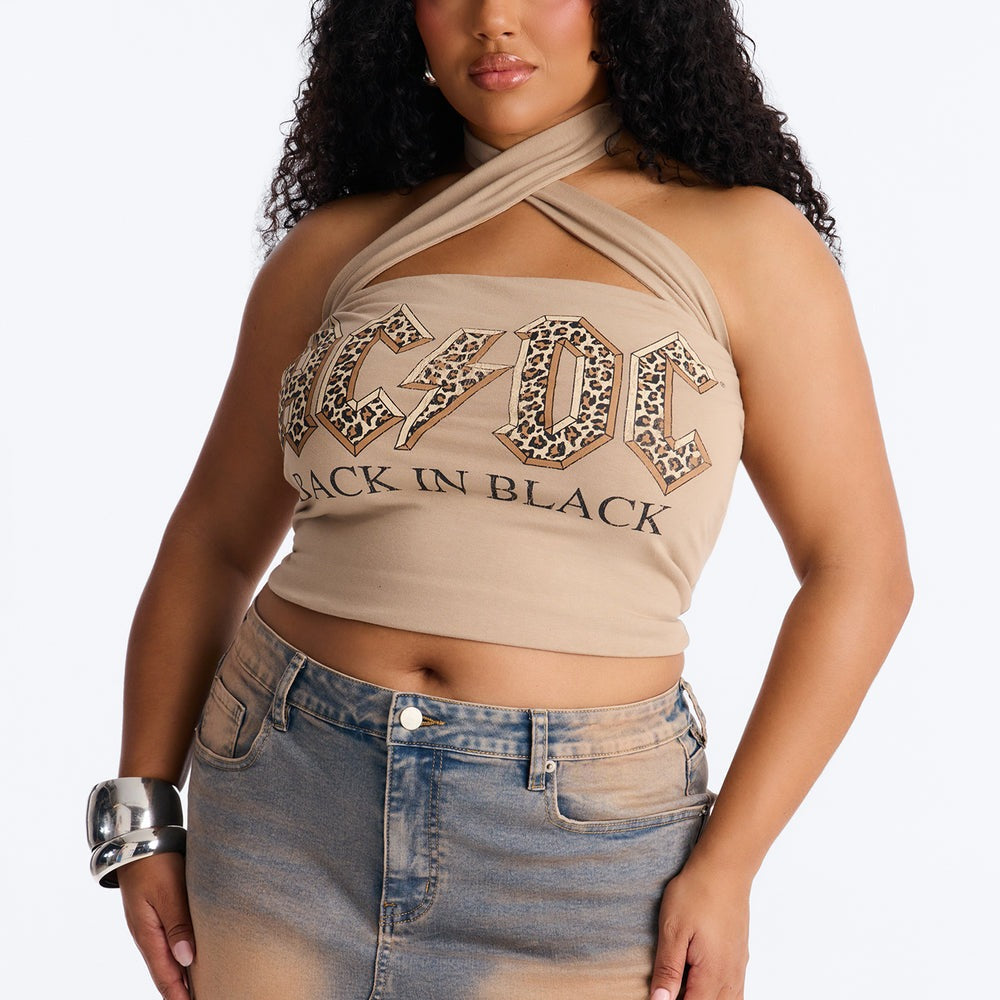 ACDC Criss Cross Halter Top