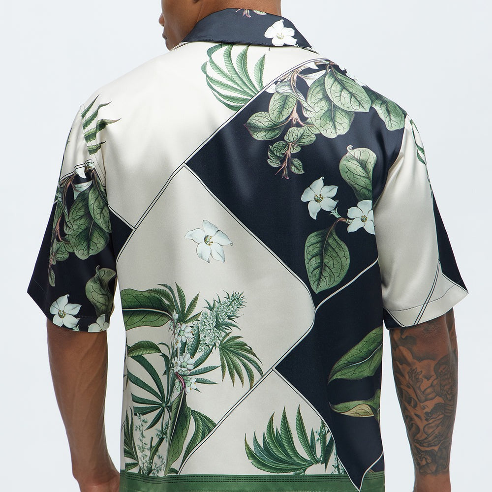 Agrarian Printed Cuban Collar Shirt