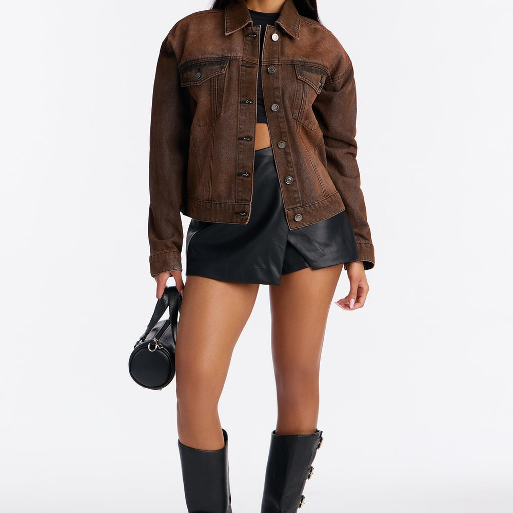 Abilene Coated Denim Trucker Jacket