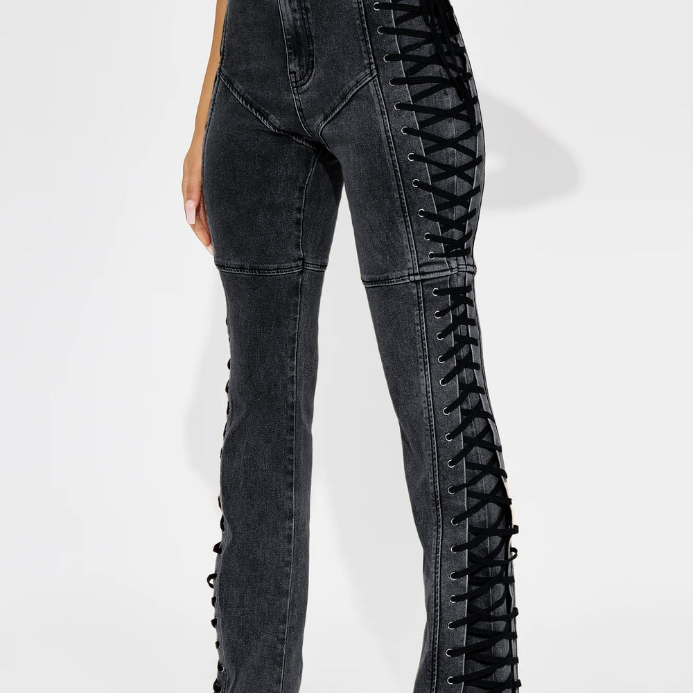 After Hours Lace Up Flare Pant