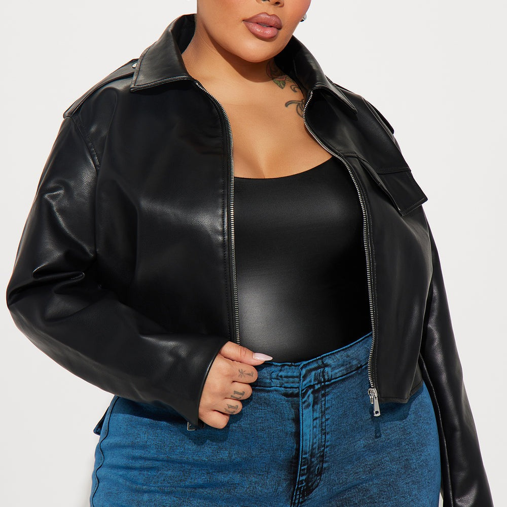 Alexis Cropped Moto Jacket
