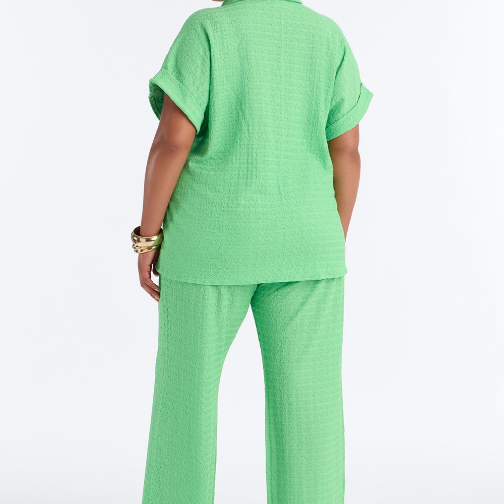 Ainsley Textured Tie Front Pant Set