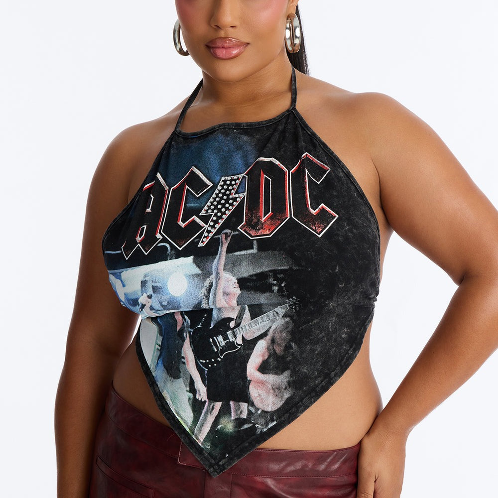 ACDC Halter With Rhinestones