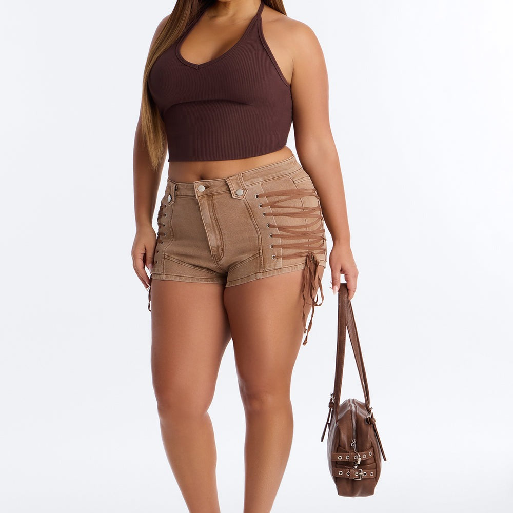 After Hours Lace Up Hot Short