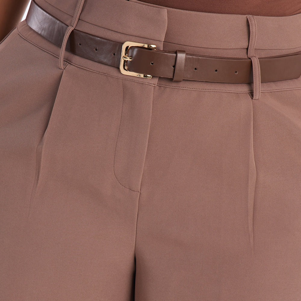 Adelaide Belted Wide Leg Pleated Trouser