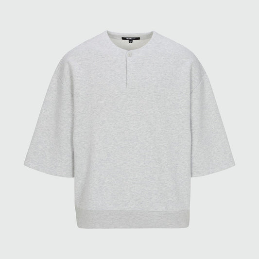 410 Relaxed Short Sleeve Henley Sweatshirt