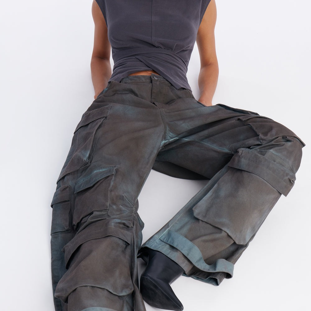 Abigail Low Rise Barrel Leg Cargo Pant