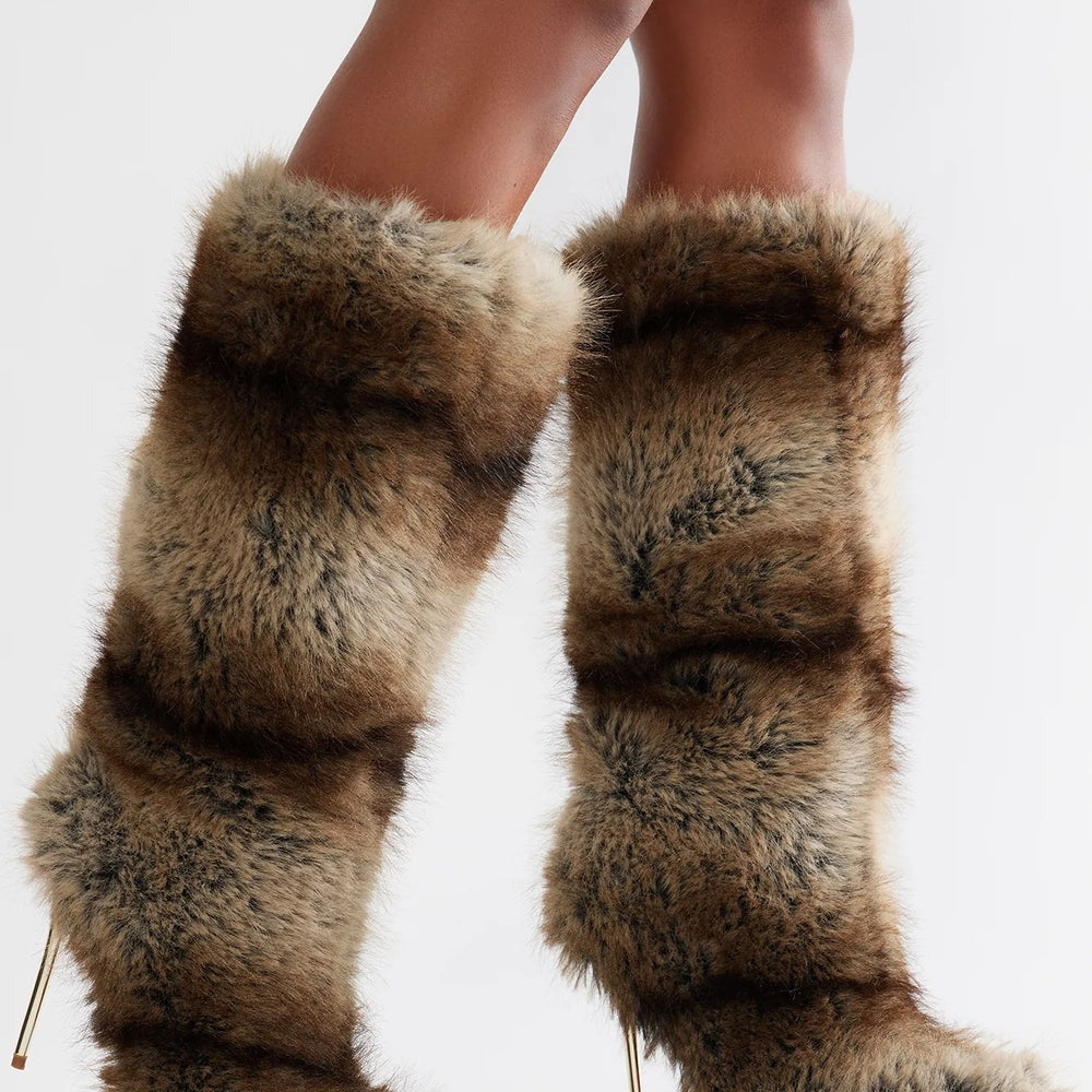 Alexis Faux Fur Knee High Boots