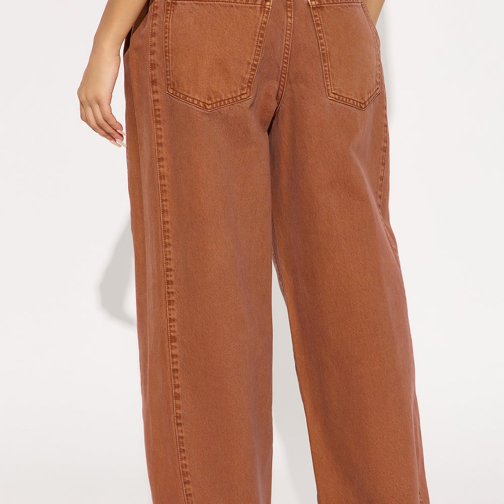 Alexandra Twill Wide Leg Barrel Pant