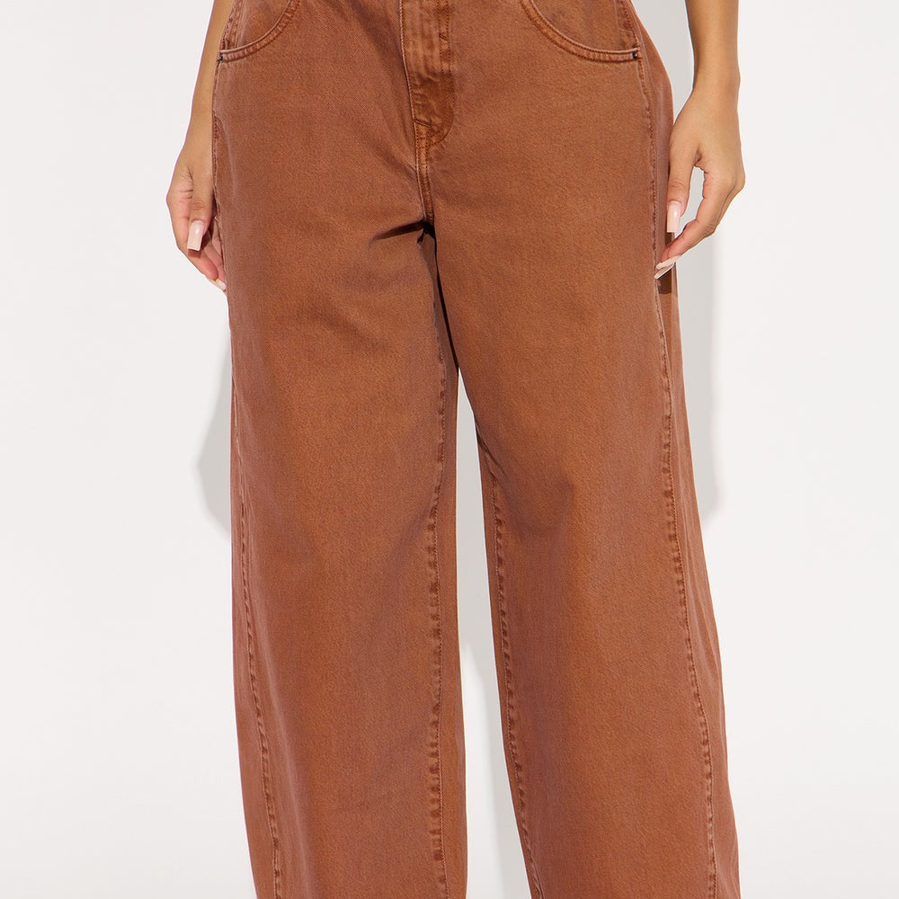 Alexandra Twill Wide Leg Barrel Pant