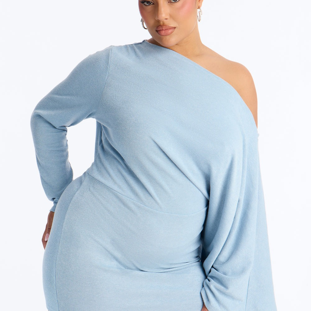 Alessia Off Shoulder Sweater Mini Dress