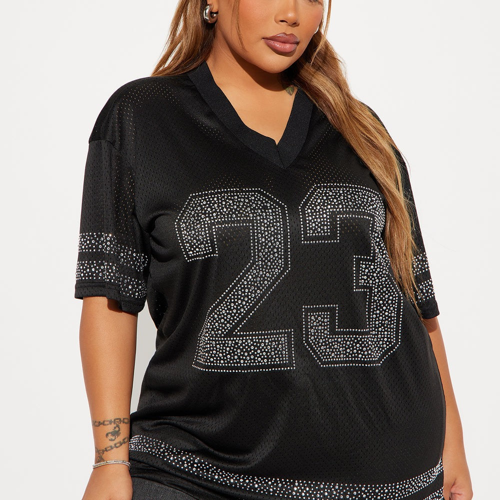23 Rhinestone Jersey Tee