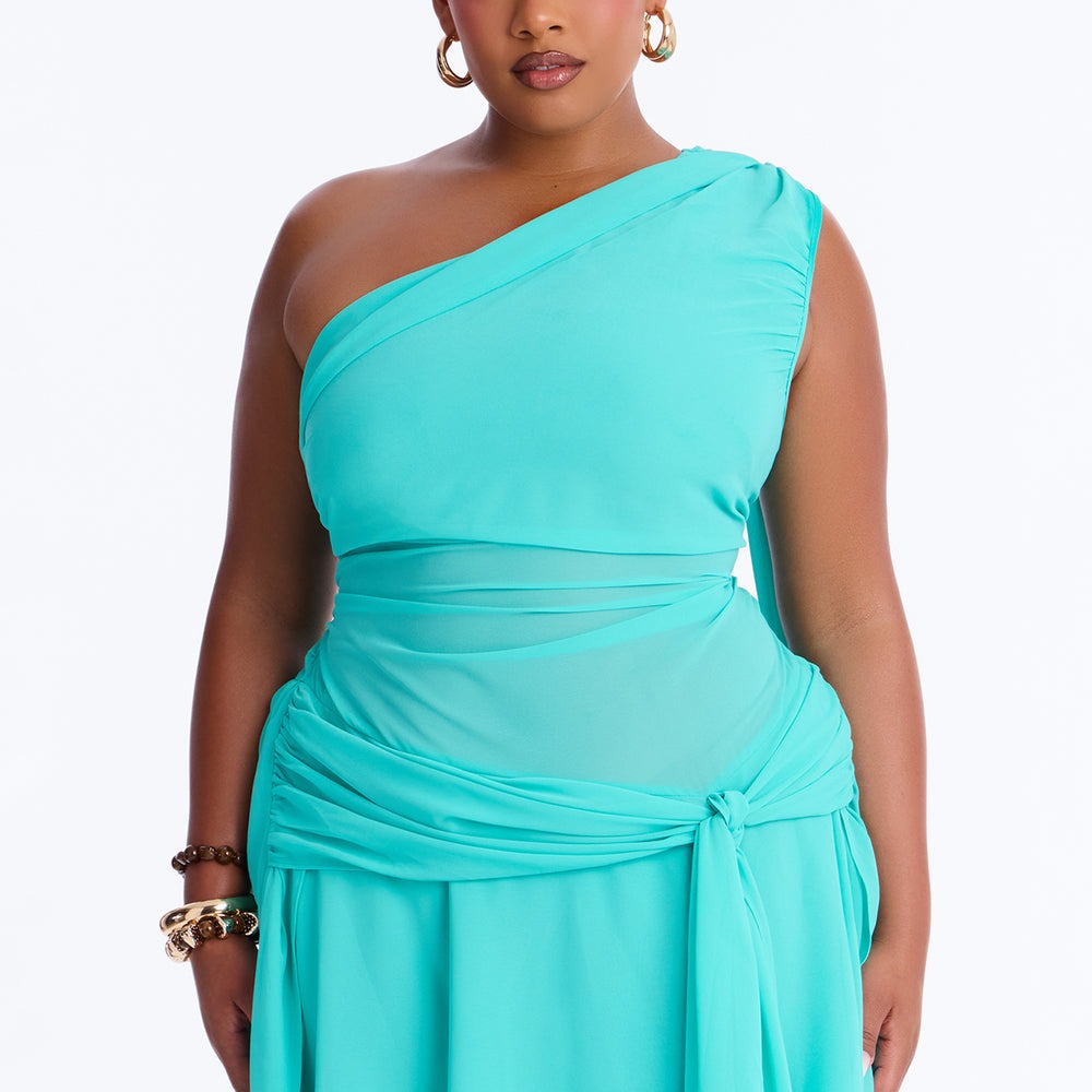 Alessia Draped Chiffon Mini Dress