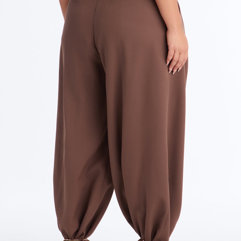 Alex Metal Cuffed Jewellery Straight Leg Trouser