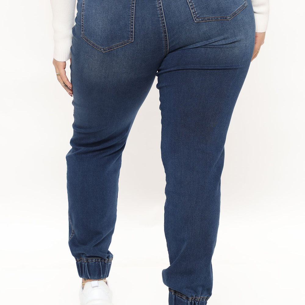 A Soft Touch Knit Denim Joggers