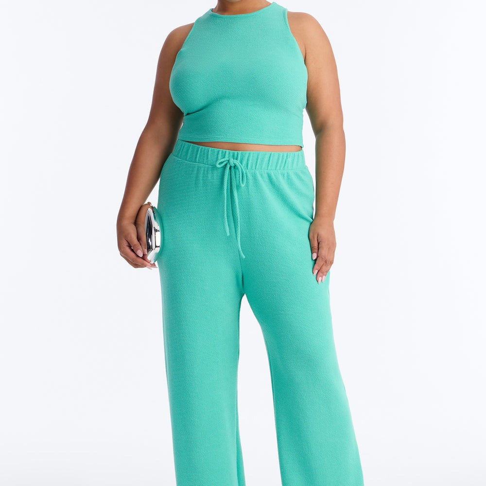Alana Textured Wide Leg Pant Set