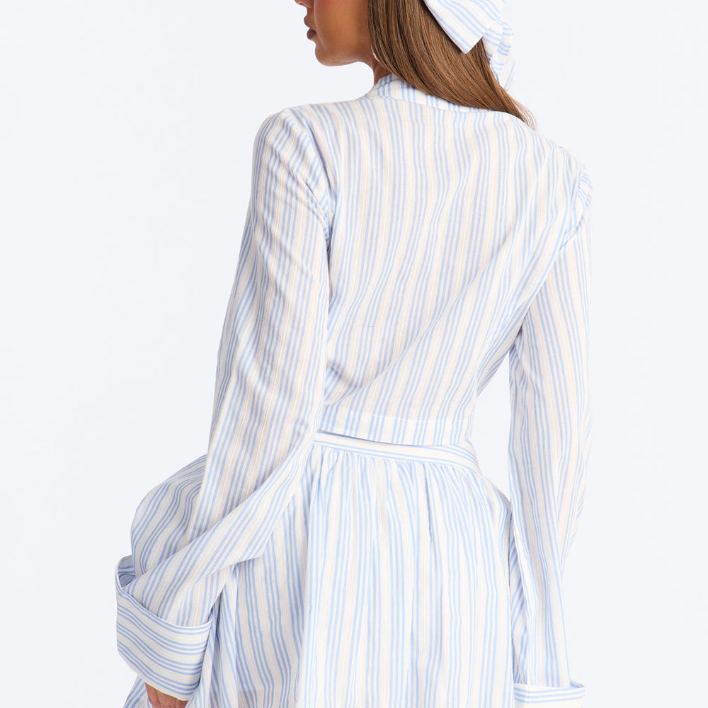 Adrianna Striped 3 Piece Mini Skirt Set