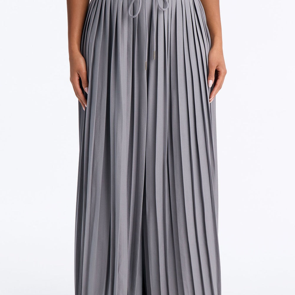 Adele All Over Pleated Wide Leg Trouser