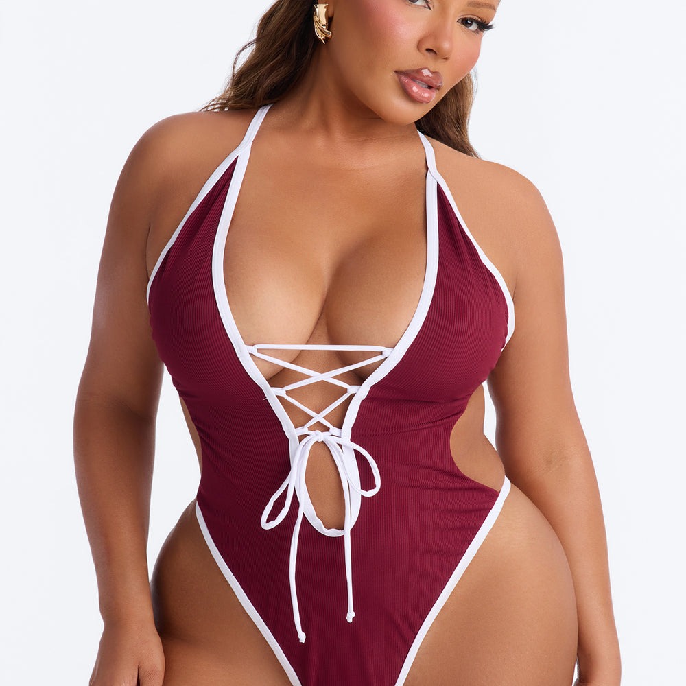 Alexandra Lace Up 1 Piece Monokini
