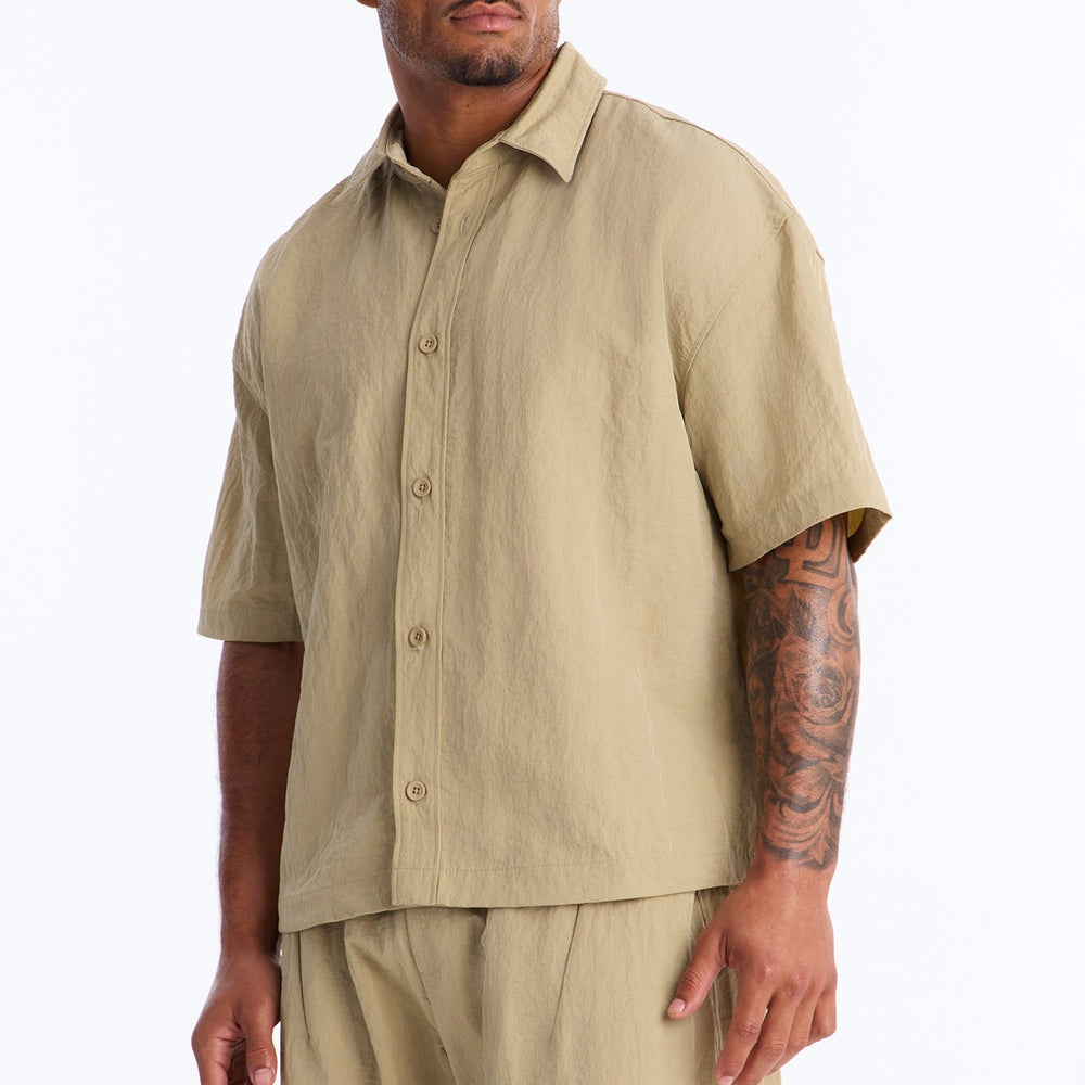 After Dark Amalfi Nylon Button Up Shirt