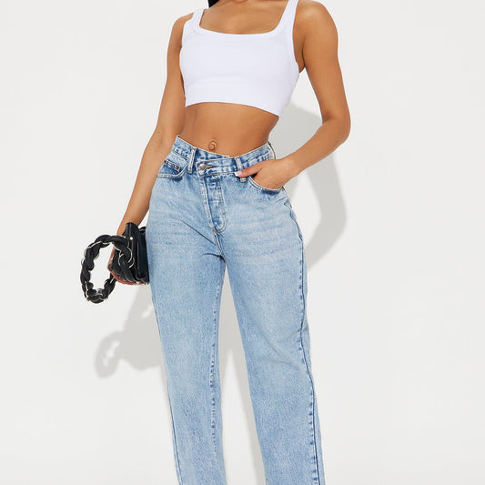 90s Crossover Straight Leg Jeans
